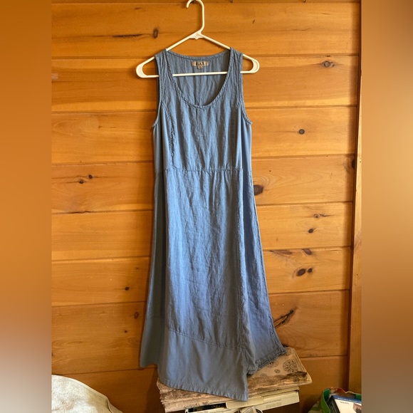 FLAX Blue dress • size P (XS size 4-6) • long, sleeveless • new never worn 😍 - Picture 3 of 11